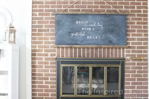 13 unexpected ways to use a chalkboard in your home Farmhouse Chalkboard, Schoolhouse Style, Hanging Chalkboard, Large Chalkboard, Wall Style, Modern Farmhouse Wall Decor, Rustic Chalkboard, Old Window Frame, Chalkboard Ideas