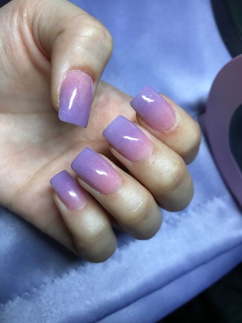 Pink Lilac Nails, Purple Pink Ombre Nails, Dip Ombre Nails, Nails Circle, Sumner Nails, Nails Pink Ombre, Anytime Nails, Ombre Nails Pink, Nails Lavender