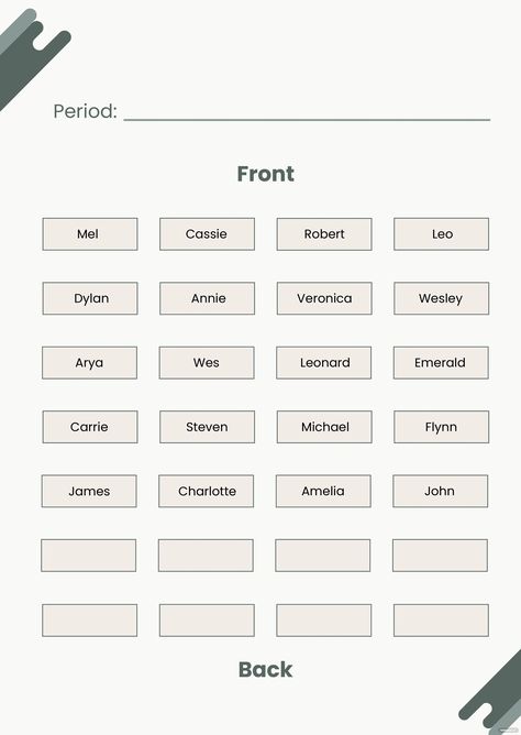 Seating plan boda