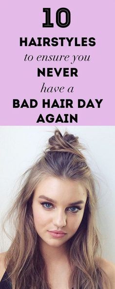 Forget what it's like to have a bad hair day, with these easy hairstyles. Best Hairstyles For Picture Day, Easy Bad Hair Day Styles, Hair Styles For Non Wash Days, Day Old Hair Hairstyles, 3rd Day Hairstyles, Bad Hair Day Hairstyles, Second Day Hairstyles, Flat Twist, Bad Hair Day