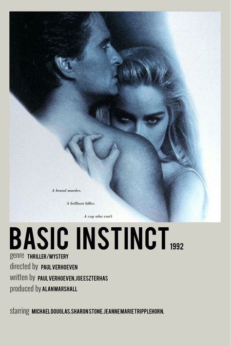 minimalist polaroid movie posters Basic Instinct Movie Poster, Basic Instinct Poster, Simple Movie Posters, Focus Movie, Romcom Movies, Film Recommendations, Movies To Watch Teenagers, Girly Movies, Basic Instinct