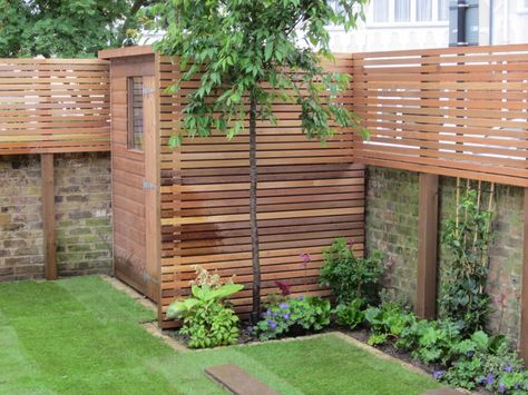 Terraces Gardens, Privacy Garden, Ipe Deck, Diy Garden Fence, Garden Privacy, Back Garden Design, Garden Screening, Walled Garden, Garden Area