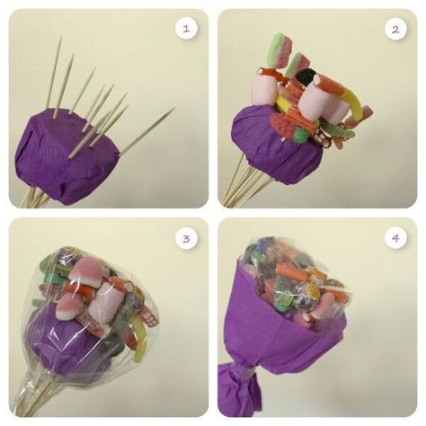 Candy Flower Bouquet, Ferrero Bouquet, Sweets Bouquet, Candy Arrangements, Chocolate Flowers Bouquet, Edible Bouquets, Sweet Trees, Candy Flowers, Sweet Bouquet