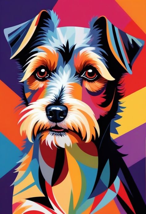 Dog Painting Pop Art, Kids Canvas Painting, Dog Expressions, Dog Portraits Art, Peter Rabbit And Friends, Jesus Christ Painting, Dog Pop Art, Spirit Animal Art, Animal Print Nails