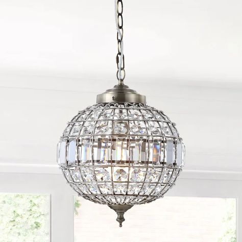 House of Hampton® Tatianna 1 - Light Single Globe Pendant - Wayfair Canada Globe Chandelier, Chandelier Pendant, Open Spaces, Globe Pendant, Led Pendant Lights, Hanging Pendant Lights, Led Chandelier, Hanging Pendants, Led Light Bulb