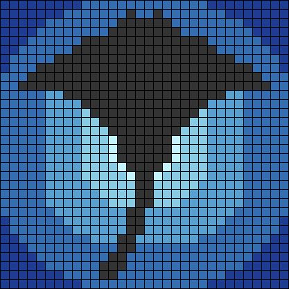 Manta Ray Perler Beads, Manta Ray Cross Stitch, Stingray Pixel Art, Shark Pixel Art Grid, Blue Alpha Pattern, Dolphin Pixel Art, Ocean Pixel Art, Shark Pixel Art, Dinosaur Pixel Art