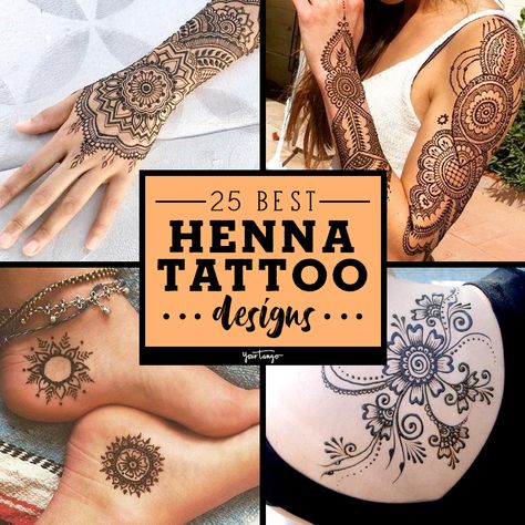 Looking for a #tattoo but don't want the pain (or the permanent ink on your skin)? If you're interested in #Mendhi, or the act of applying #henna to the skin for traditional reasons, or if you just want to try different #hennadesigns and colors, it's a great temporary alternative to a traditional #tattoo. #hennatattoo #yourtango | Follow us on Pinterest: www.pinterest.com/yourtango | Traditional Henna Designs, Indian Henna Designs, Henna Tattoo Stencils, Unique Henna, Henna Style Tattoos, Henna Drawings, Henna Inspired Tattoos, Henna Designs For Kids, Cute Henna