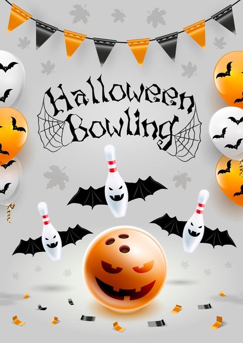 Halloween Bowling, Bowling Tournament, Halloween Template, Sketch Background, Bowling Games, Bowling Party, Trick R Treat, Sport Banner, About Halloween