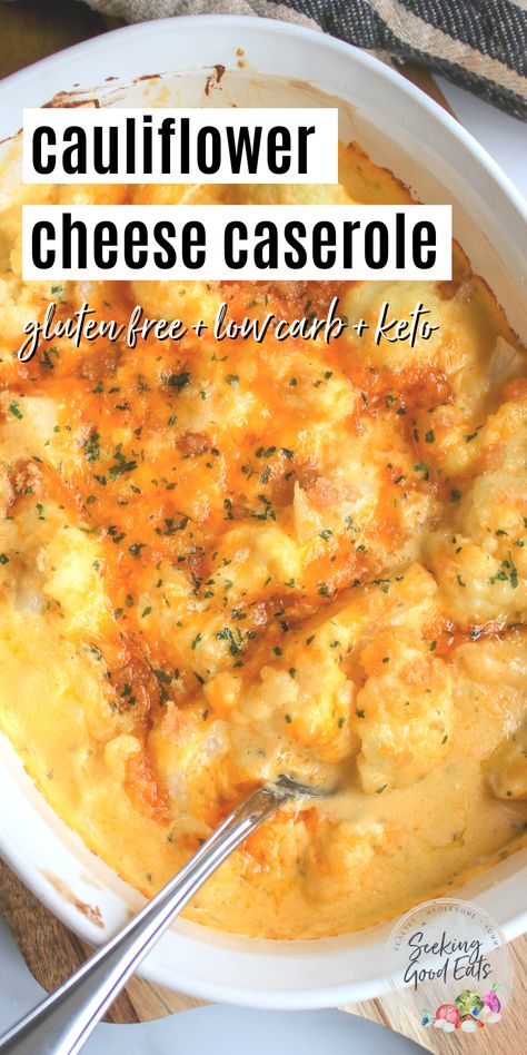 Cheese Califlour, Cauliflower And Cheese Casserole, Califlower Casseroles With Cream Cheese, Cauliflower And Cheese Recipes, Califlower Mac & Cheese, Cheeses Cauliflower, Califlower Casserole, Baked Cauliflower With Cheese, Cauliflower With Cheese Sauce