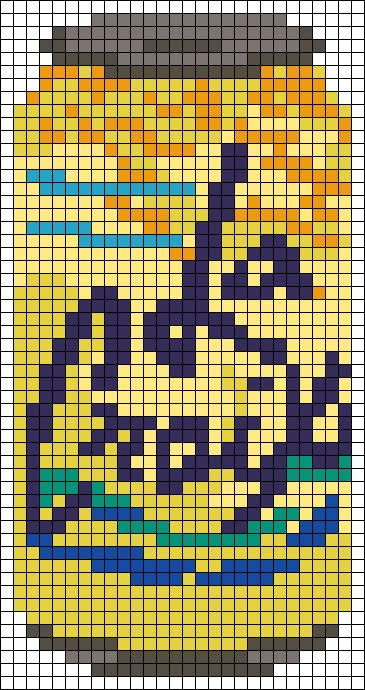 Alpha pattern #57564 variation #244821 | BraceletBook Food Alpha Pattern, Mini Alpha Pattern, Crochet Pixel Art, Pokemon Pixel Art, Crochet Grid, Pokemon Pixel, Cross Stitch Boards, Grid Patterns, Easy Pixel Art