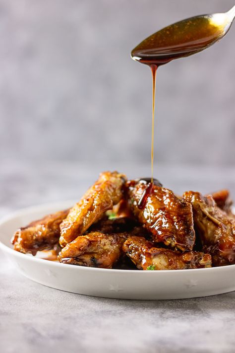 Chicken Wings Food Styling, Food Photography Chicken Wings, Chicken Wings Photography Food Styling, Sticky Asian Chicken Wings, Sticky Asian Chicken, Saucy Wings, Chicken Photography, Asian Chicken Wings, Chicken Photos