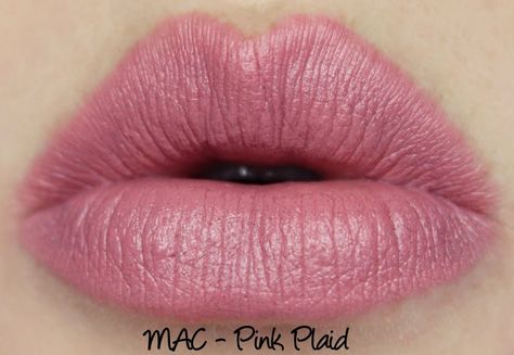 Mac Pink Plaid Mac Pink Plaid, Mac Matte Lipstick, Lipstick Swatches, Eyes Lips, Pink Plaid, Matte Lipstick, Lipsticks, Beauty Blog, Lip Colors