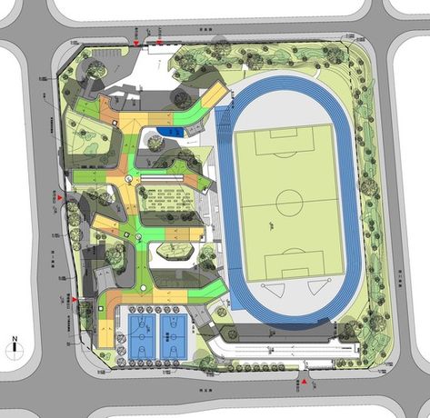 Garden School / OPEN Architecture,site plan African School, Elementary School Architecture, Garden School, High School Design, School Floor, Architecture Site Plan, School Building Design, School Site, Campus Design