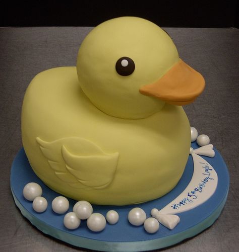 rubber duckie Rubber Duck Cake, Duck Birthday Theme, Rubber Ducky Cake, Rubber Ducky Birthday, Sculpted Cake, Duck Cake, Duck Birthday, Sculpted Cakes, Bird Cakes