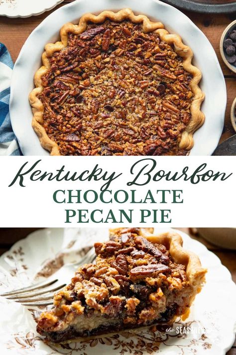 Chocolate Pecan Bourbon Pie, Kentucky Bourbon Pecan Pie, Bourbon Apple Pie Recipe, Kentucky Pecan Pie, Pecan Chocolate Pie, Pecan Pie Chocolate, Bourbon Chocolate Pecan Pie, Bourbon Pecan Pie Recipe, Chocolate Pecan Pie Recipe