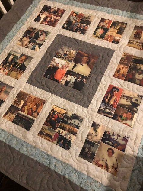 Family Quilt, Photo Quilts, Memory Blanket, Shirt Quilts, Memory Quilts, Tshirt Quilt, Memory Crafts, Memory Pillows, Picture Quilts