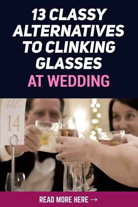 Clinking Glasses Alternative, Ideas Instead Of Clinking Glasses, Glass Clinking Alternatives Wedding, Wedding Reception Kissing Ideas, Reception Kissing Ideas, Wedding Kissing Games, Lilac Gray Wedding, Kissing Games, Lilac Gray