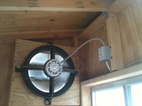 chicken coop vent/fan Chicken Coop Fan, Diy Hen House, Hen Art, Egg House, Anime House, House Craft, Best Chicken Coop, Chicken Coop Designs, Ranch Farm