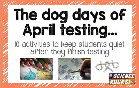 It's April. Sigh. If you live in the US, you are likely experiencing testing season. Between ACT, SAT, and state exams, it seems like the entire month is taken. Kids are burned out and teachers just... After Testing Activities, Student Self Evaluation, Block Schedule, Middle School Classroom Management, High School Science Teacher, Middle School Activities, Secondary Science, 4th Grade Writing, Reading Anchor Charts