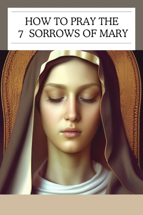 7 Sorrows of Mary 7 Sorrows Of Mary Rosary, Seven Sorrows Rosary, The Seven Sorrows Of Mary, Seven Sorrows Of Mary Rosary, Our Lady Of Sorrows Art, Mary Prayers, Praying The Rosary Catholic, Seven Sorrows Of Mary, Catholic Saints Prayers