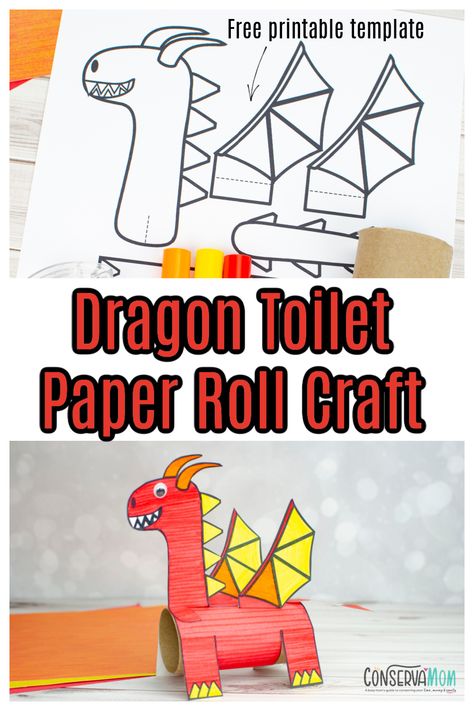 Dragon Crafts Preschool, Kingdom Vbs Crafts, Dragon Medieval, Toilet Paper Roll Craft, Chinese New Year Crafts For Kids, Fairy Tale Crafts, Water Bottle Crafts, Roll Craft, Dragon Kid