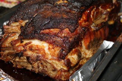 Bobby Flay's pulled pork (Boston butt) recipe with sauce recipe too Pork Shoulder Roast, Roast Pork, Roast Recipe, Pork Shoulder, Latin Food, Pork Dishes, Oven Roast, Pork Roast, Meat Dishes