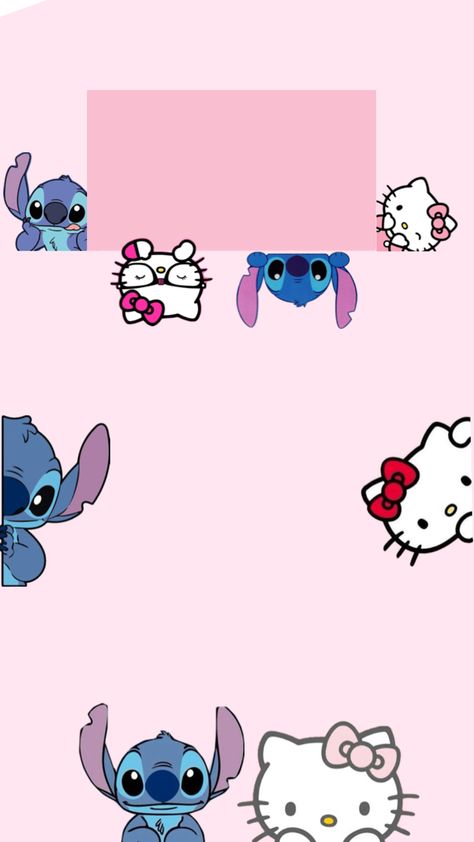 Wallpaper stitch and hello kitty Stitch And Hello Kitty, Hello Kitty And Stitch, Wallpaper Stitch, Stitch Wallpaper, Kitty Wallpaper, Hello Kitty Wallpaper, Hello Kitty, Kitty, Kawaii