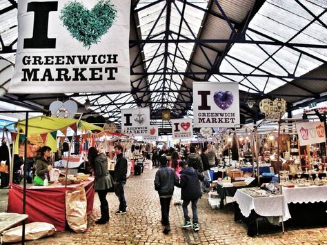 Greenwich Market (food and craft market) - London, England Greenwich Market, Greenwich London, London Market, Swinging London, Craft Market, London Architecture, Century City, London Places, Tourist Trap