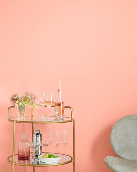 Peach Paint Colors, Coral Paint Colors, Color Durazno, Peach Paint, Pink Paint Colors, Peach Walls, Paint Trends, Coral Walls, Trending Paint Colors