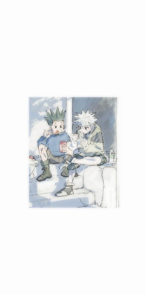 Hunter X Hunter Phone Wallpaper, Killua And Gon Wallpapers Cute, Killua X Gon Wallpaper, Killua Gon Wallpaper, Killua Lockscreen, Hunter X Hunter Lockscreen, Killua And Gon Wallpapers, Hxh Lockscreen, Gon And Killua Wallpapers