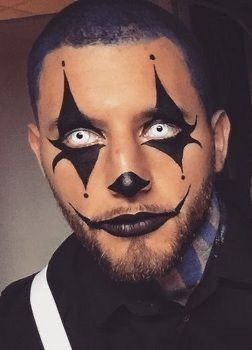 Guys Halloween Makeup, Boy Halloween Makeup, Makijaż Sugar Skull, Maquillage Halloween Clown, Mens Halloween Makeup, Jester Makeup, Maquillage Halloween Simple, Halloween Makeup Clown, Halloweenský Makeup