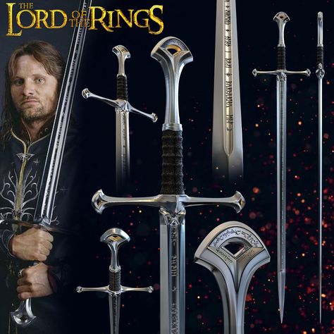 3D print model ARAGORN SWORD ANDURIL - LORD OF THE RINGS King Aragorn, Lotr Swords, Lord Of The Ring, Metal Cross, Replica Prop, The Lord Of The Rings, Aragon, Forged Steel, Best Gifts For Men