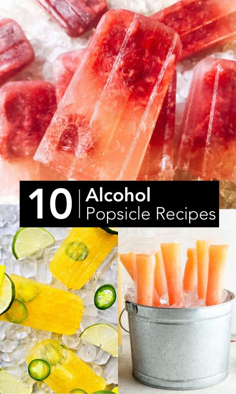 Alcohol Popsicles, Freeze Pop Recipes, Margarita Popsicles, Alcoholic Popsicles, Boozy Ice Pops, Popsicle Cocktail, Cherry Popsicles, Easy Summer Cocktail Recipes, Diy Alcohol