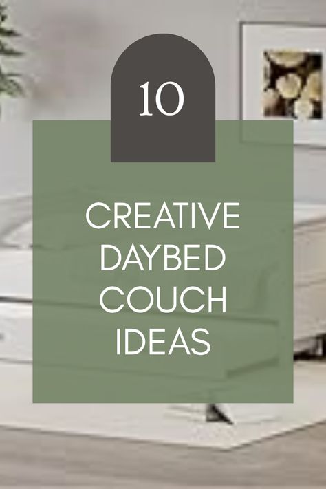 10 Creative Daybed Couch Ideas to Refresh Your Living Space! Learn fun and innovative ways to transform a daybed into a stylish couch. Whether you're aiming for a cozy reading nook or a comfy spot for entertaining guests, these ideas are practical and stylish. Discover options with a pull-out bed for sleepovers or integrate unique decor aspects that breathe life into your room. Perfect for any design style, these concepts will make your home feel inviting and functional. Dive into minimalist, modern, or luxe looks that suit your space! Studio Apartment Daybed Ideas, Bed Couches Living Room, Turn Bed Into Couch, Day Bed Decor Ideas, Daybed Couch Ideas, Couch Bed Ideas, Daybed Inspiration, Make A Daybed, Daybed Styling Ideas