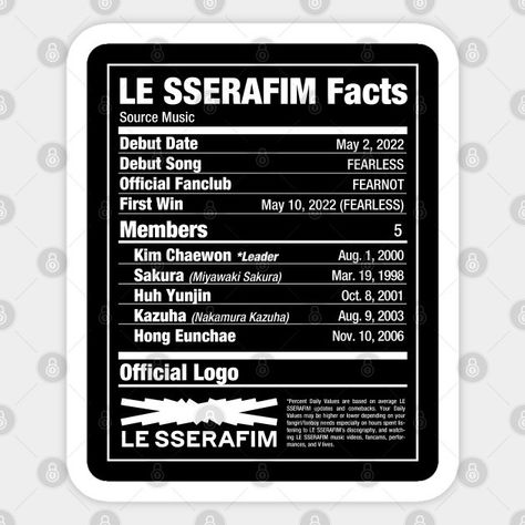 Le Sserafim Receipt, Lesserafim Stickers Printable, Le Sserafim Stickers Printable, Lesserafim Stickers, Lesserafim Concert, Ateez Stickers, Music Packaging, Kpop Prints, Pink Stickers