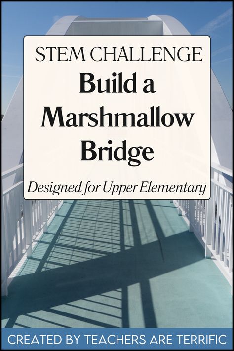 Building a Bridge in STEM Class- This fabulous STEM activity is to build a bridge using marshmallows. The bridge must hold weight and be a specific length. Blog post with tips about using marshmallows. Toothpicks And Marshmallows, Stem Bridges, Bridge Challenge, Build A Bridge, Stem Classes, Stem Lab, Stem Activity, Stem Challenge, Stem Challenges