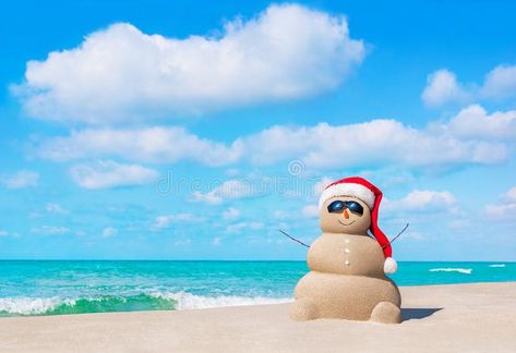 Beach Santa, Santa Claus Hat, Ocean Beach, Holiday Design, Santa Hat, Happy New, Santa Claus, Photo Image, Stock Photos