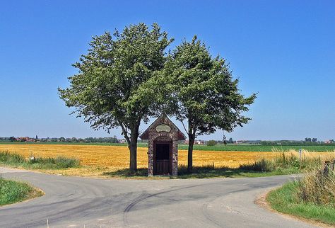 Countryside at the Belgian-French border, Province of West-Vlaanderen, Belgium Belgium, Skiing, Country Roads, Favorite Places, Google Search, Road