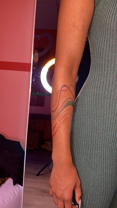 Wavy Line Tattoo, Cherub Tattoo, Line Tattoo, Modern Tattoos, Thanks For Coming, Trendy Boutique, Dope Tattoos, Simplistic Tattoos, Minimal Tattoo