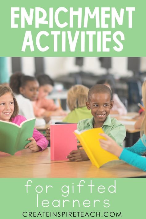 Enrichment Activities for Gifted Learners - Create Inspire Teach Elementary Enrichment Activities, 1st Grade Enrichment Activities, Enrichment Activities For Middle School, Enrichment Activities For Elementary, Student Choice Boards, Gifted Learners, Enrichment Projects, Critical Thinking Questions, Book Club Meeting