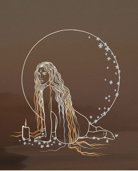 Lucia Dami, Moon Mirror, Celestial Art, Feminine Art, Arte Inspo, Art Et Illustration, Goddess Art, Arte Fantasy, Silver Moon