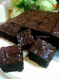 Dari Dapur Aida: Chewy Gooey Brownies.. Ada yang panggil Brownies Kedut Best Chocolate Brownie Recipe, Bolu Cake, Kek Lapis, Resep Brownies, Resipi Kek, Brownie Muffins, Resep Cake, Gooey Brownies, Oreo Brownies