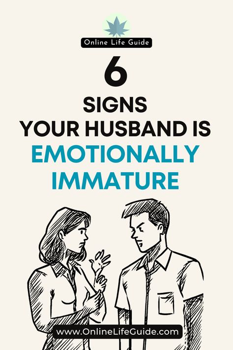 Discover the subtle signs of an emotionally immature husband that could be affecting your relationship. Learn how to recognize these behaviors, such as inability to take responsibility or frequent mood swings, and find ways to navigate through them for a healthier connection. Understanding these signs can empower you to address underlying issues and foster mutual growth in your marriage. Men Mood Swings, Emotional Immature Husband, Emotionally Immature Husband, Immature Husband, Emotionally Immature Men, Emotional Immaturity, Emotionally Immature, Immature Men, How To Handle Conflict