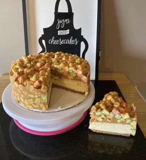 Confetti Square Cheesecake, Peanut Butter Confetti Cheesecake, Confetti Cheesecake Recipes, Peanut Butter Marshmallow Cheesecake, Confetti Cheesecake, Nanaimo Bar Cheesecake, Peanut Butter Marshmallow Squares, Baked Doughnut, Baked Doughnut Recipes