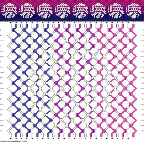 #15579 - friendship-bracelets.net Volleyball Friendship Bracelet Pattern, Ankle Bracelets Diy, Rainbow Loom Designs, Bracelet Keychains, Homemade Bracelets, Anklet Designs, String Bracelet Patterns, Yarn Bracelets, Cute Friendship Bracelets