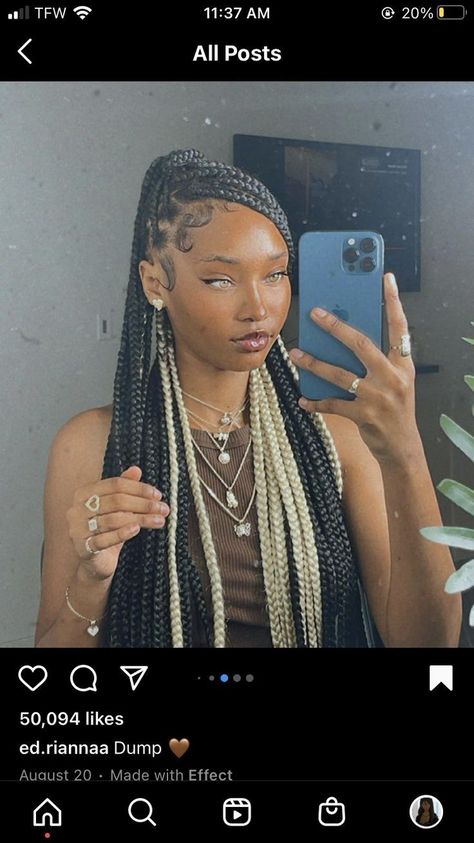 Sep 10, 2021 - This Pin was discovered by gen☆. Discover (and save!) your own Pins on Pinterest Peekaboo Hair Colors, Hair Braid Patterns, Cute Box Braids, Peekaboo Hair, Big Box Braids Hairstyles, Goddess Braids Hairstyles, Box Braids Hairstyles For Black Women, Cute Braided Hairstyles, Braided Cornrow Hairstyles