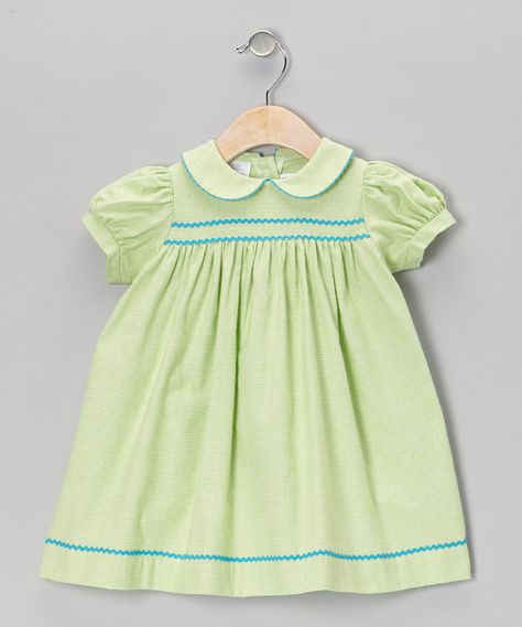 Dress Infant, Baby Frocks Designs, Rick Rack, Frock Design, Baby Sewing, Babydoll Dress, Baby Dress, Lime Green, Baby Toddler