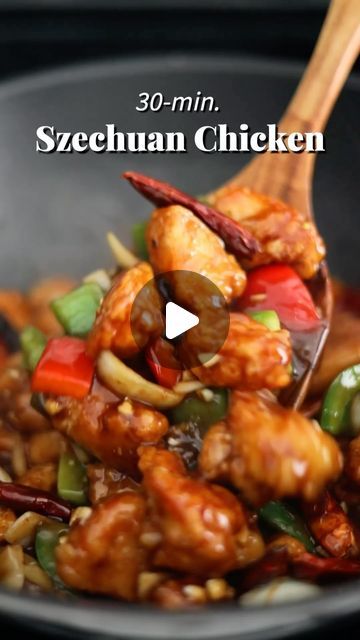 Christie Lai on Instagram: "30-min. Szechuan Chicken 📝 Recipe link in profile or visit www.christieathome.com & search for recipe with measurements   Fried chicken tossed in a sweet, savory sauce with spicy flavors and Szechuan peppercorns for a mouth-tingling sensation. A Chinese food with bold flavors ready in 30 minutes! This chicken stir fry is best served with hot rice.   #recipe #recipeoftheday #recipes #recipeshare #easyrecipes #newrecipe #asianeats #asiancooking #asianfoodlover #asianfoodie #asianfoodporn #asianfood  #Asianfoods  #asianrecipes  #asiancuisine #asiancooking #asianfoodrecipes #chinesecooking  #chinesefoods #chinesefood #chinesefoodporn #chinesecuisine #chineserecipe #chinesefoodie #chinesefoodlover #chicken #chickenbreast #chickenrecipes  #chickendinner #chickenrecip Hot Rice Recipe, Schezwan Chicken, Szechuan Chicken, Chinese Chicken Recipes, Chicken Recipes Video, Chinese Chicken, Savory Sauce, Chicken Stir Fry, Chinese Cooking