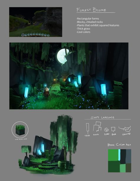 How To Paint Environments, How To Paint Environments Digital, Forest Art Tutorial, Forest Environment Concept Art, How To Draw Forest, Biome Concept Art, Fantasy Biomes, Environment Design Concept, Concept Art Forest