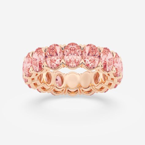 7 ctw V-Prong Fancy Pink Eternity Band 14K Rose Gold, SI1 Beautiful Baubles, Jewel Wedding, Diamond Eternity Band, Eternity Band Ring, Eternity Band Diamond, Diamond Eternity, Perfect Engagement Ring, Eternity Band, Pink Diamond